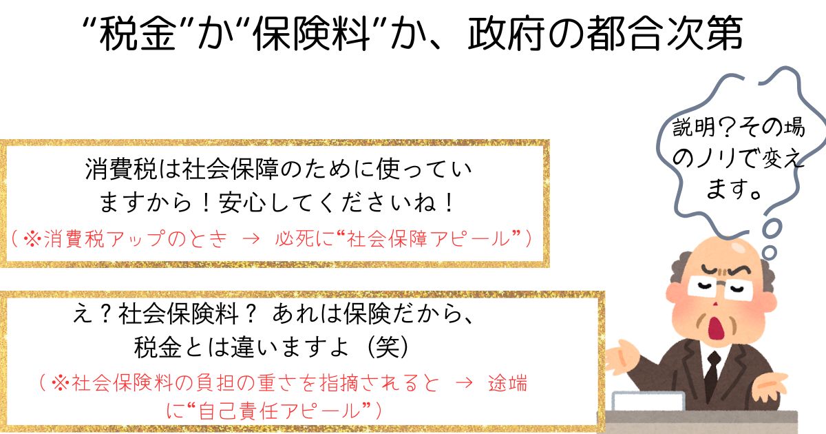 税金か保険料か政府の都合次第