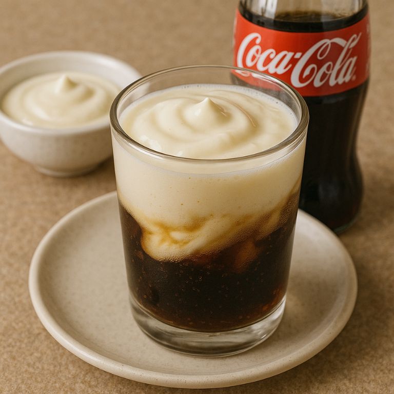 ヨーグルト入りコーラ風ドリンクの写真