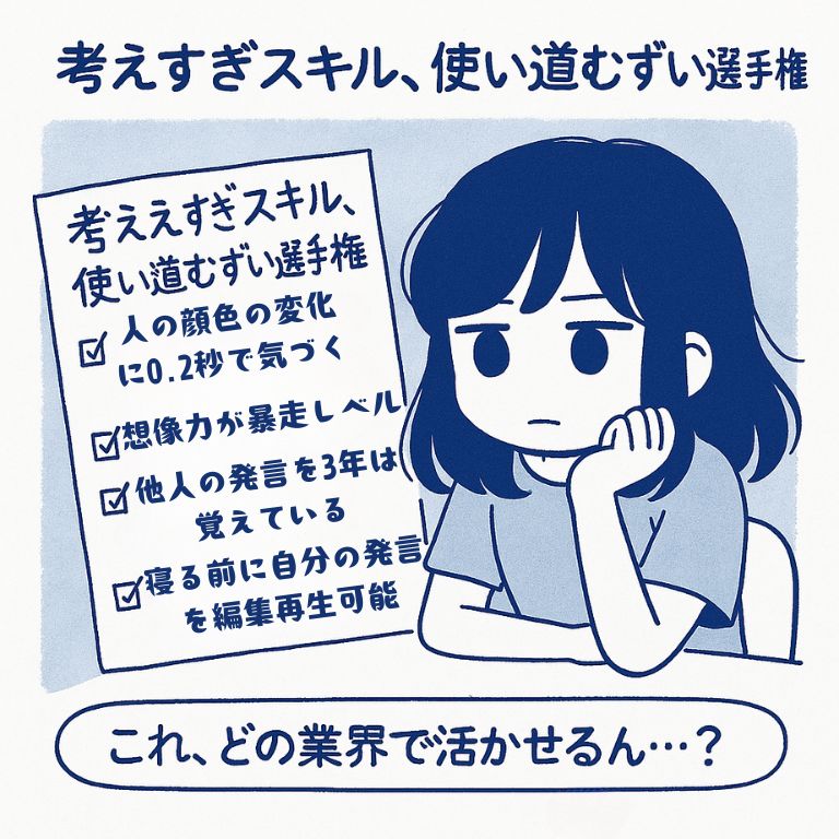 考えすぎスキル、使い道むずい選手権