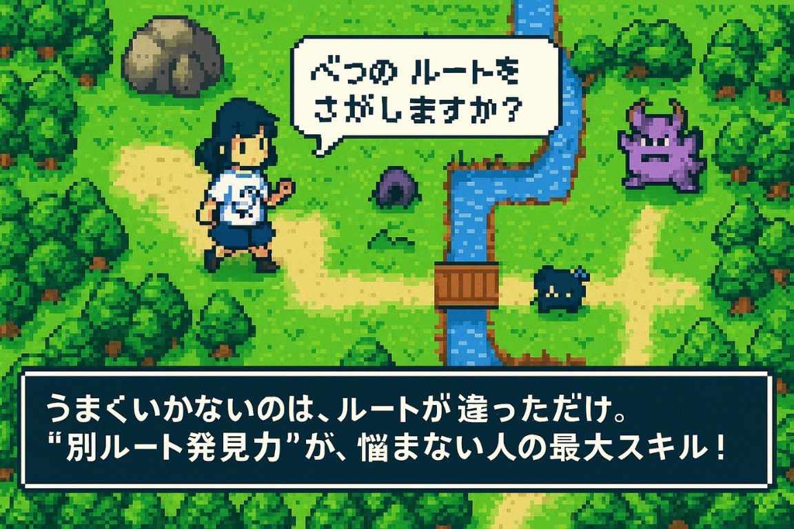 うまくいかない時＝別ルートを即考える