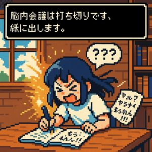 悩むのは「考えてるフリ」。まずは紙に出してみろ