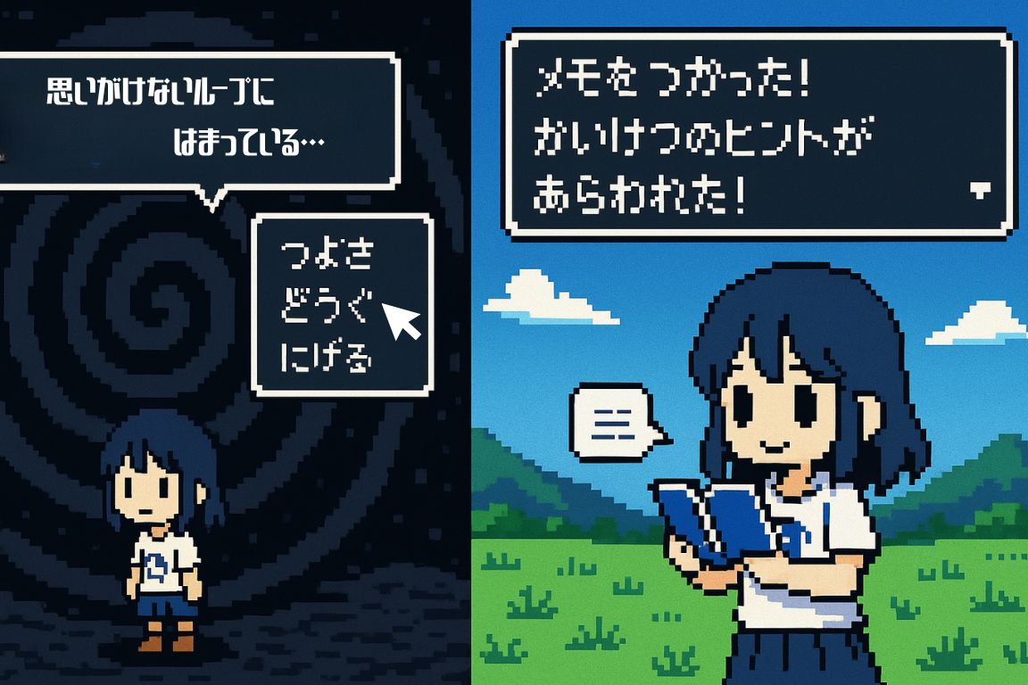 脳内グルグルは「紙出し」で停止させる