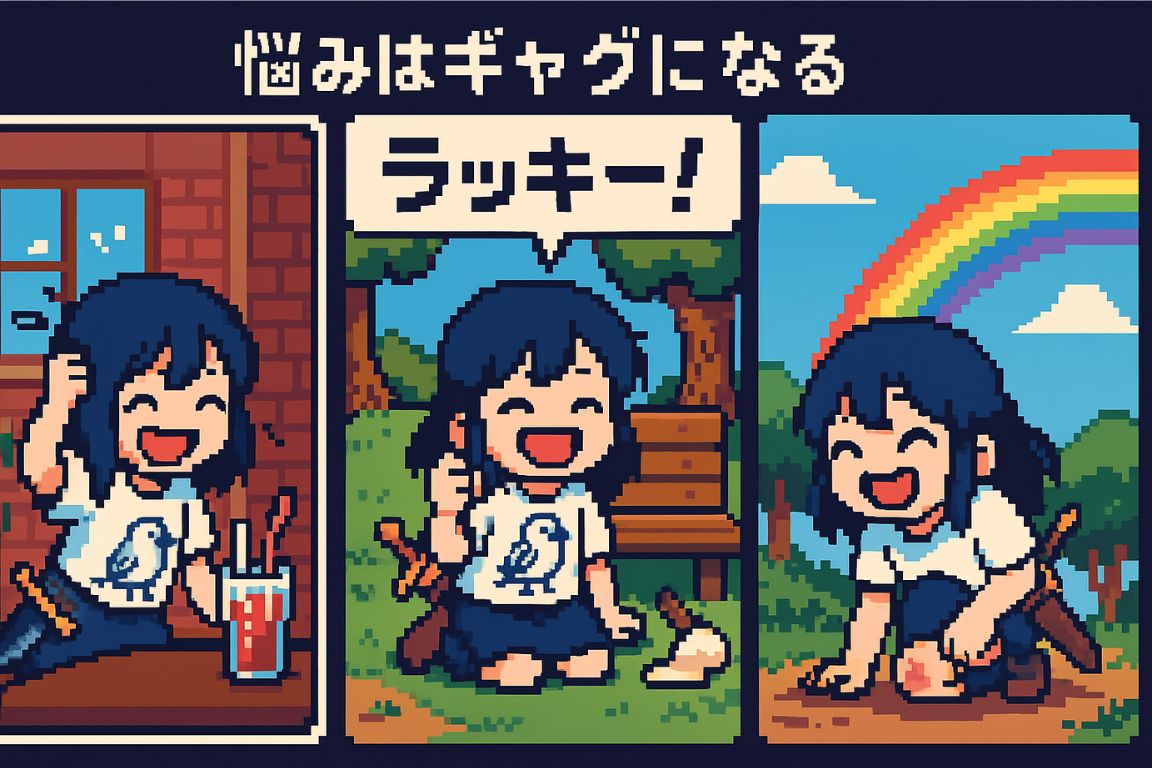 「ラッキー」と言っておけば、悩みはギャグになる