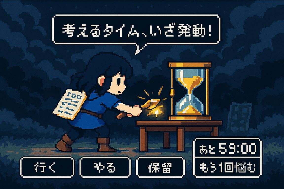 「悩む時間」より「考える時間」を1時間つくれ