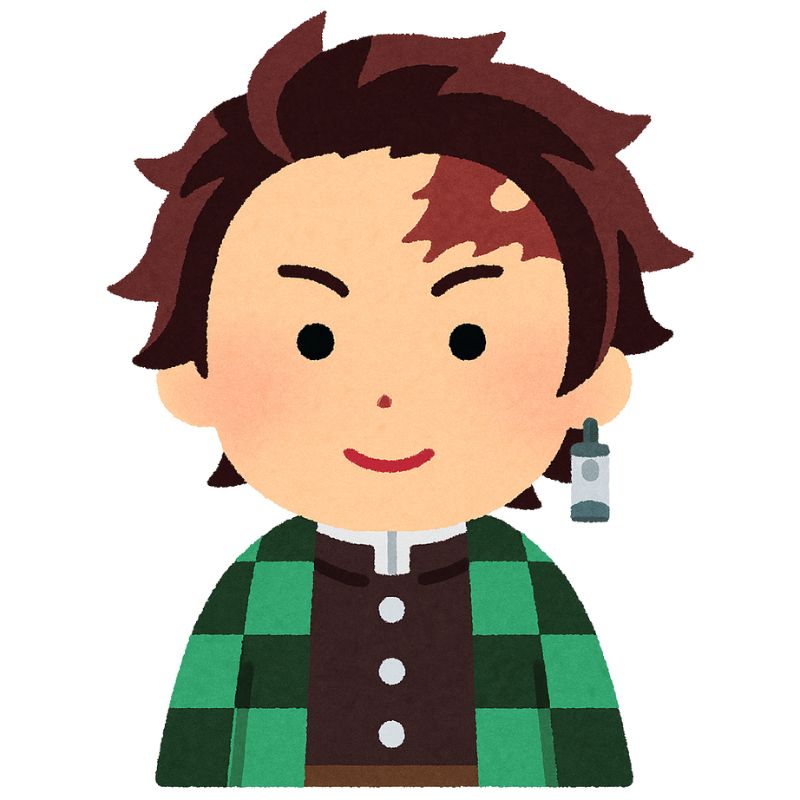 竈門炭治郎の無表情イラスト