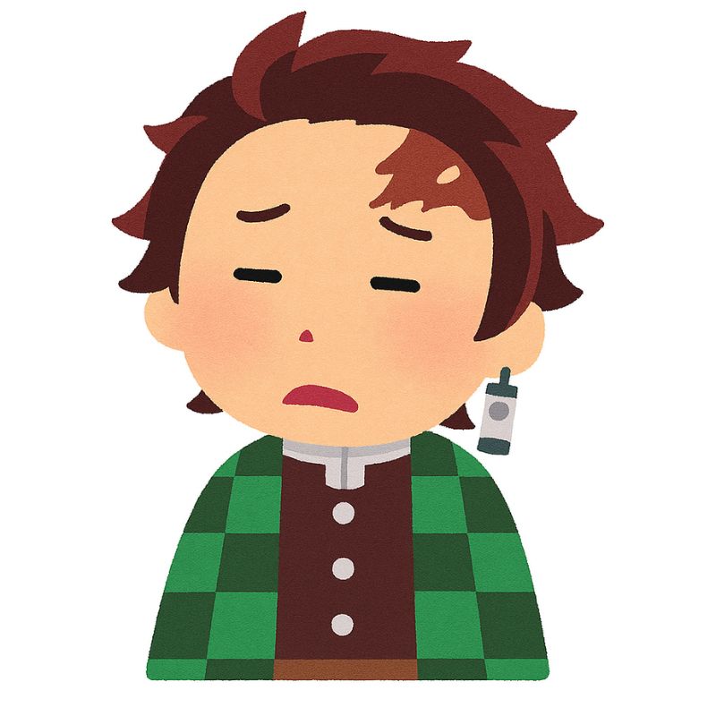 竈門炭治郎のだらける表情のイラスト